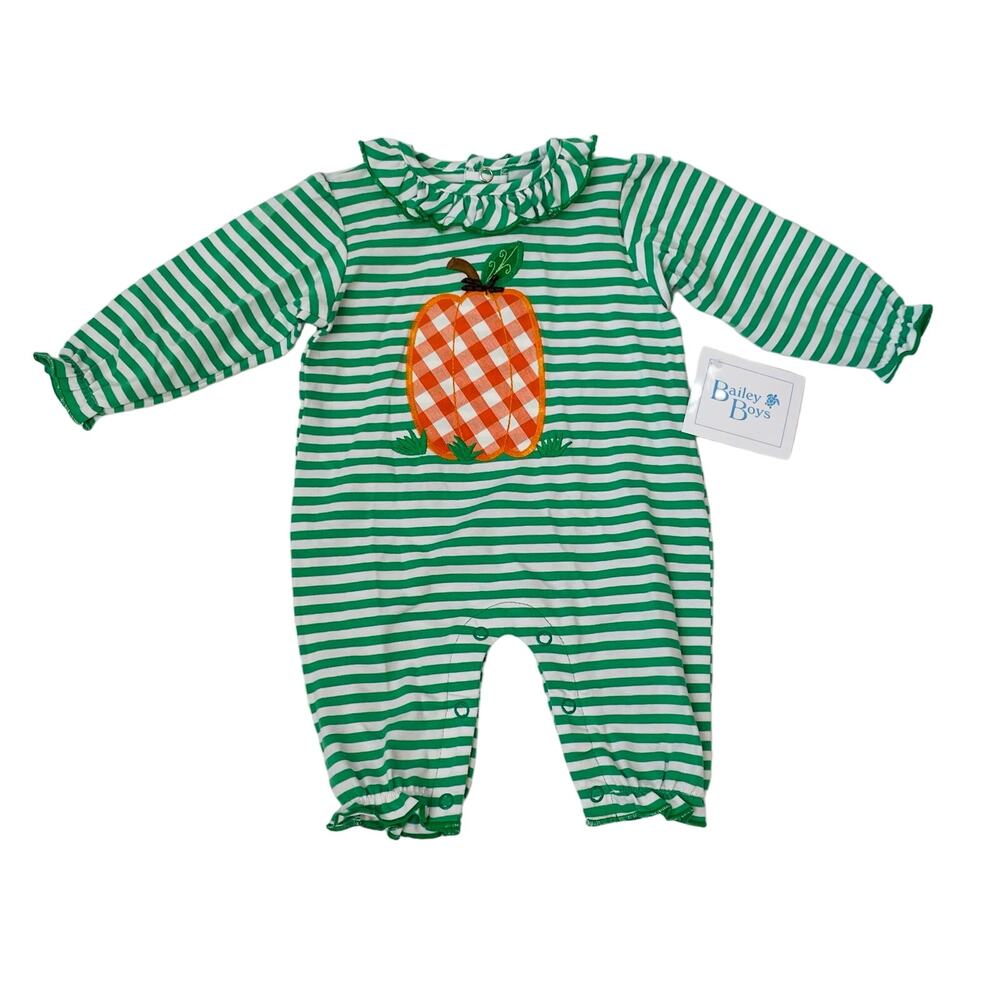 NWT Bailey Boys 3M Prize Pumpkin Kendall Romper